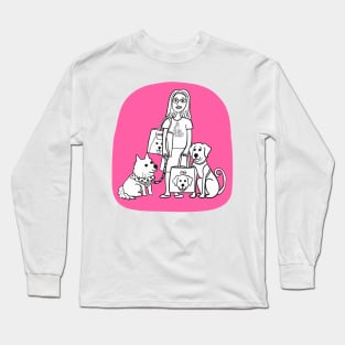 Vicky, Lacey & Iris (pink version) Long Sleeve T-Shirt